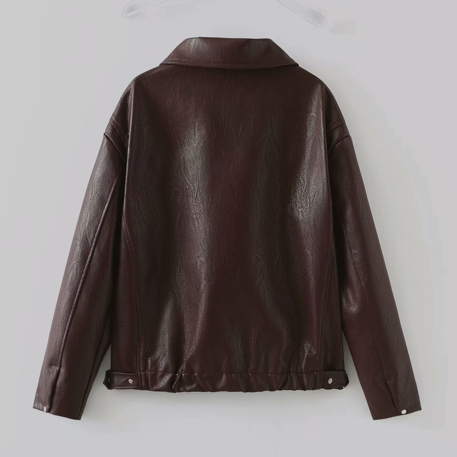 Long Sleeve Leather Zipper Jacket – Purple Haze Studio