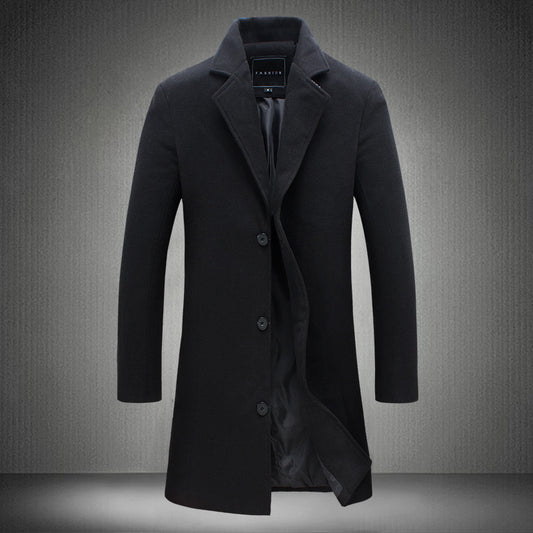 Winter Solid Colour Overcoat