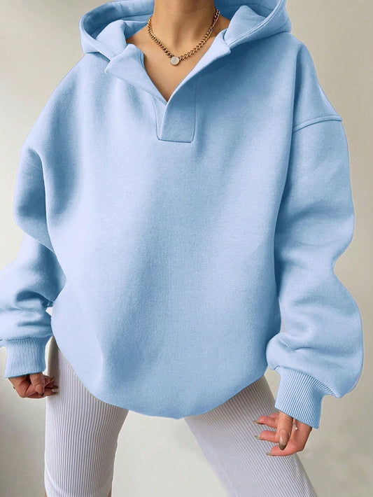 Long Sleeve Hooded Loose Sweater