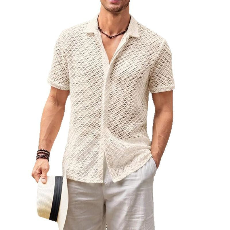 Summer Mesh Short Sleeve Shirt