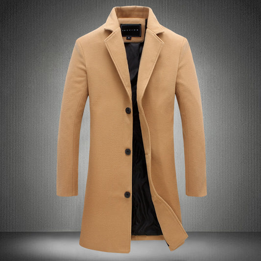 Winter Solid Colour Overcoat