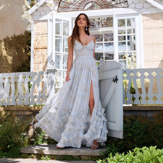 Ruffle Corset Sling Dress