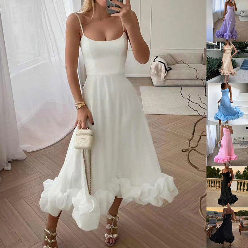 Large Ruffles  Fit & Flare Dress