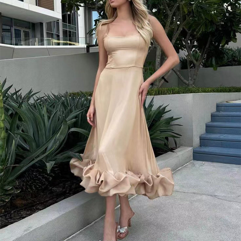 Large Ruffles  Fit & Flare Dress