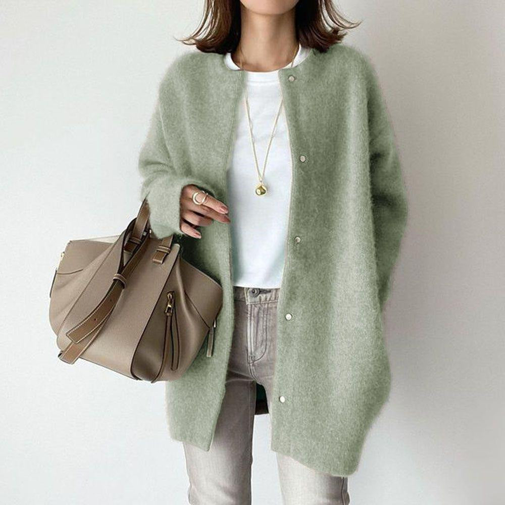 Loose Round Neck Cardigan Jacket