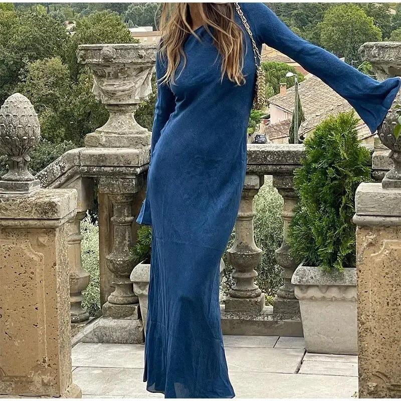 Bell Sleeve Slim-fit Elegant Dress Purple Haze Studio Bell Sleeve Slim-fit Elegant Dress Purple Haze Studio