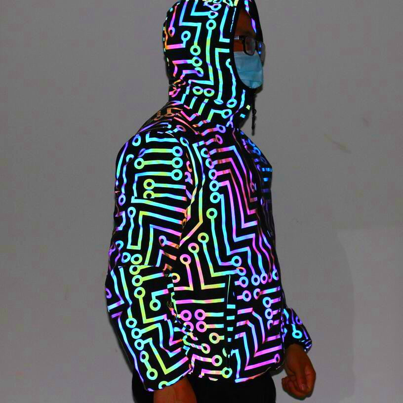 Unisex Colourful Reflective Co-ord Set