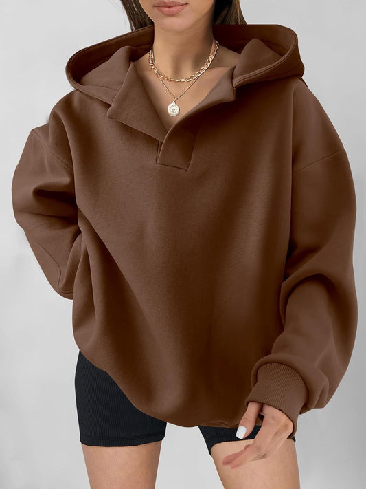 Long Sleeve Hooded Loose Sweater