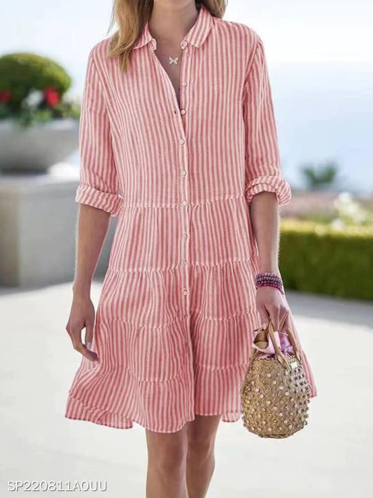 Long Sleeve Striped Dress