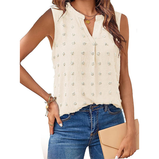 Sleeveless V-neck Top