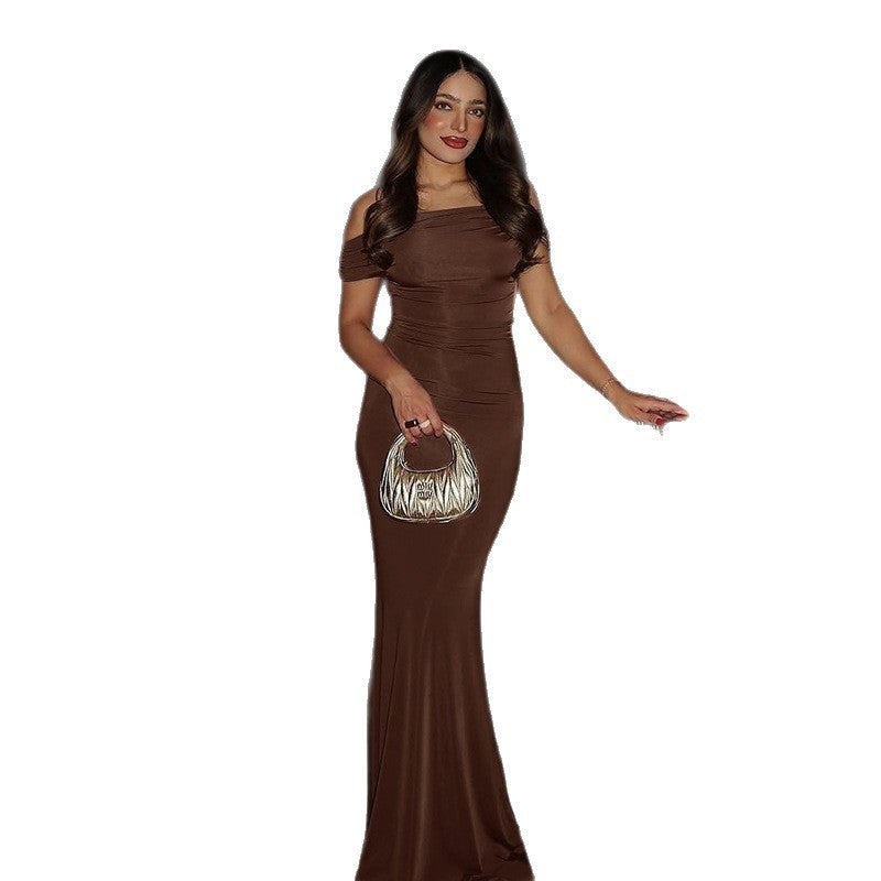 Off-shoulder Slim Fit Sexy Dress