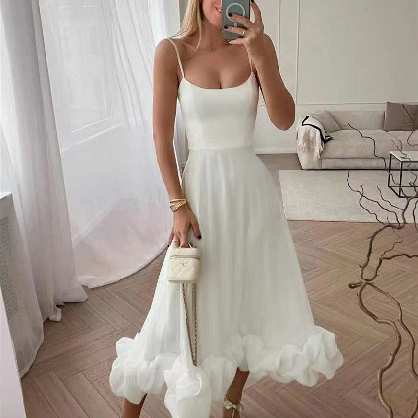 Large Ruffles  Fit & Flare Dress