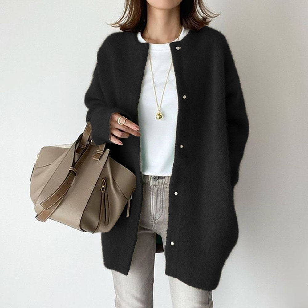 Loose Round Neck Cardigan Jacket