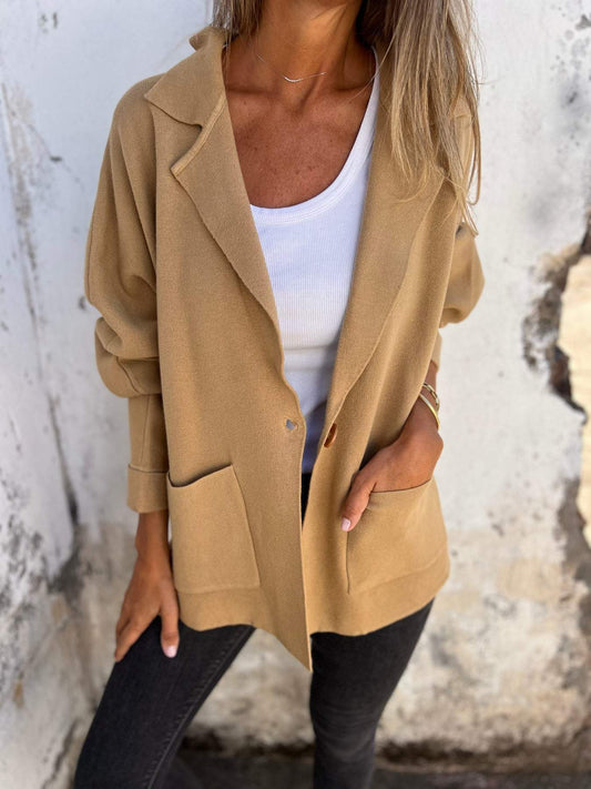 Versatile Long Sleeve Jacket With Pockets