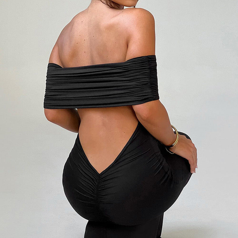 Elegant Sexy Backless Off-shoulder Dress