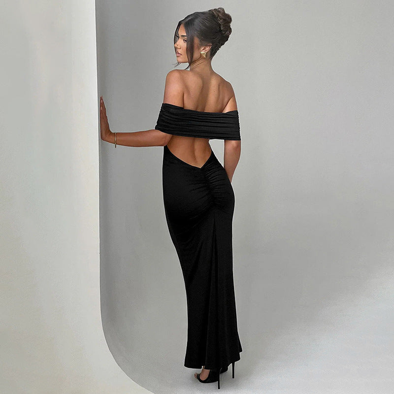 Elegant Sexy Backless Off-shoulder Dress