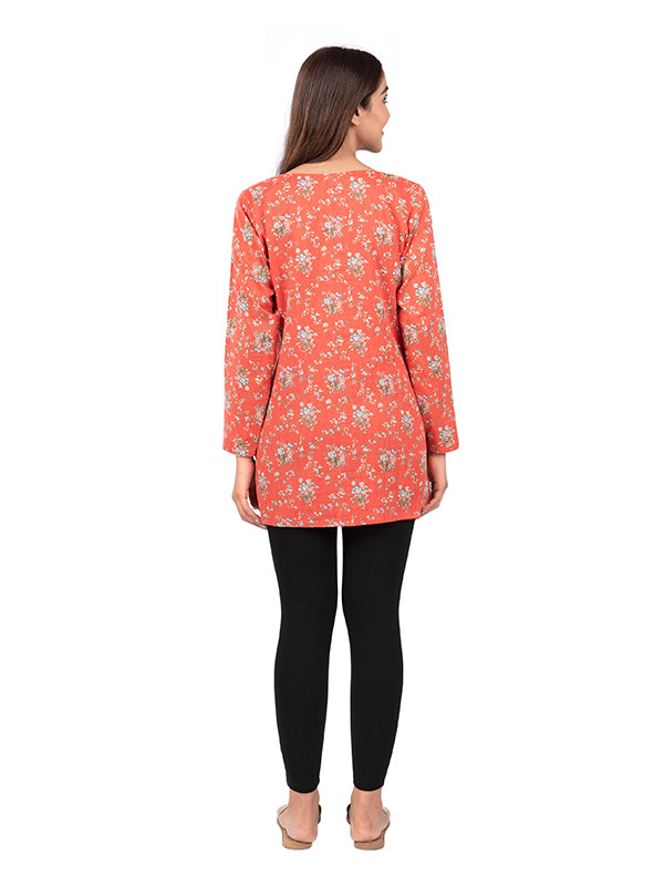 Coral Long Top