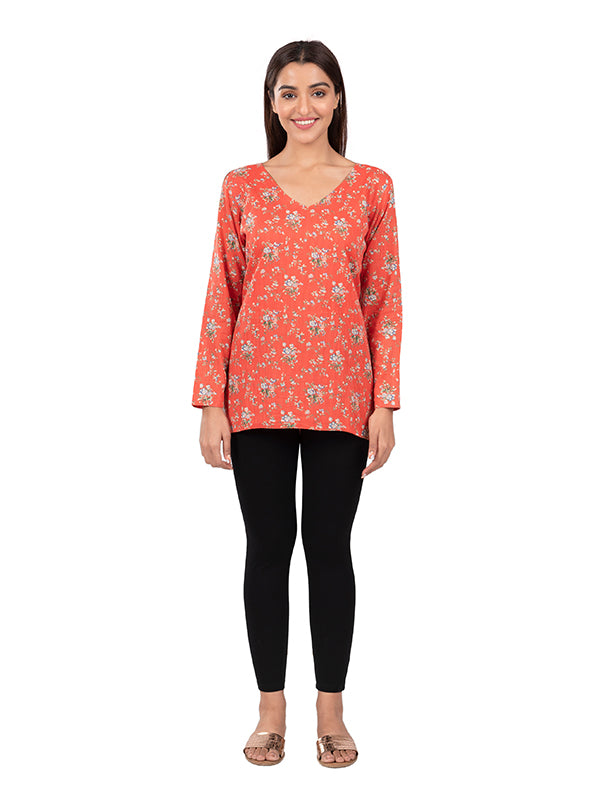 Coral Long Top