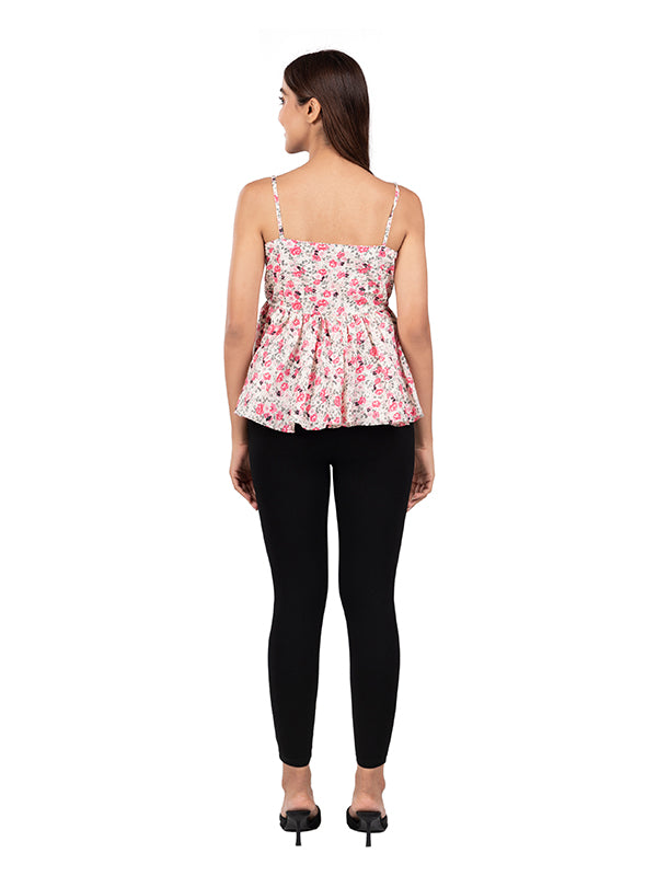 Cute Blossom Gathered Top