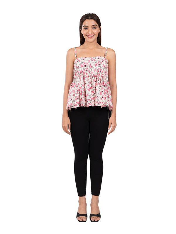 Cute Blossom Gathered Top