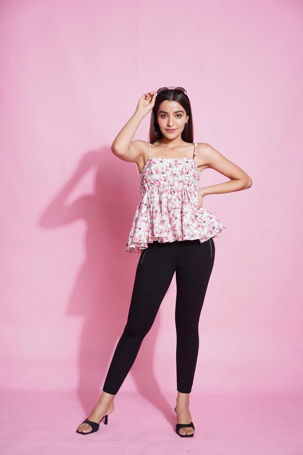 Cute Blossom Gathered Top