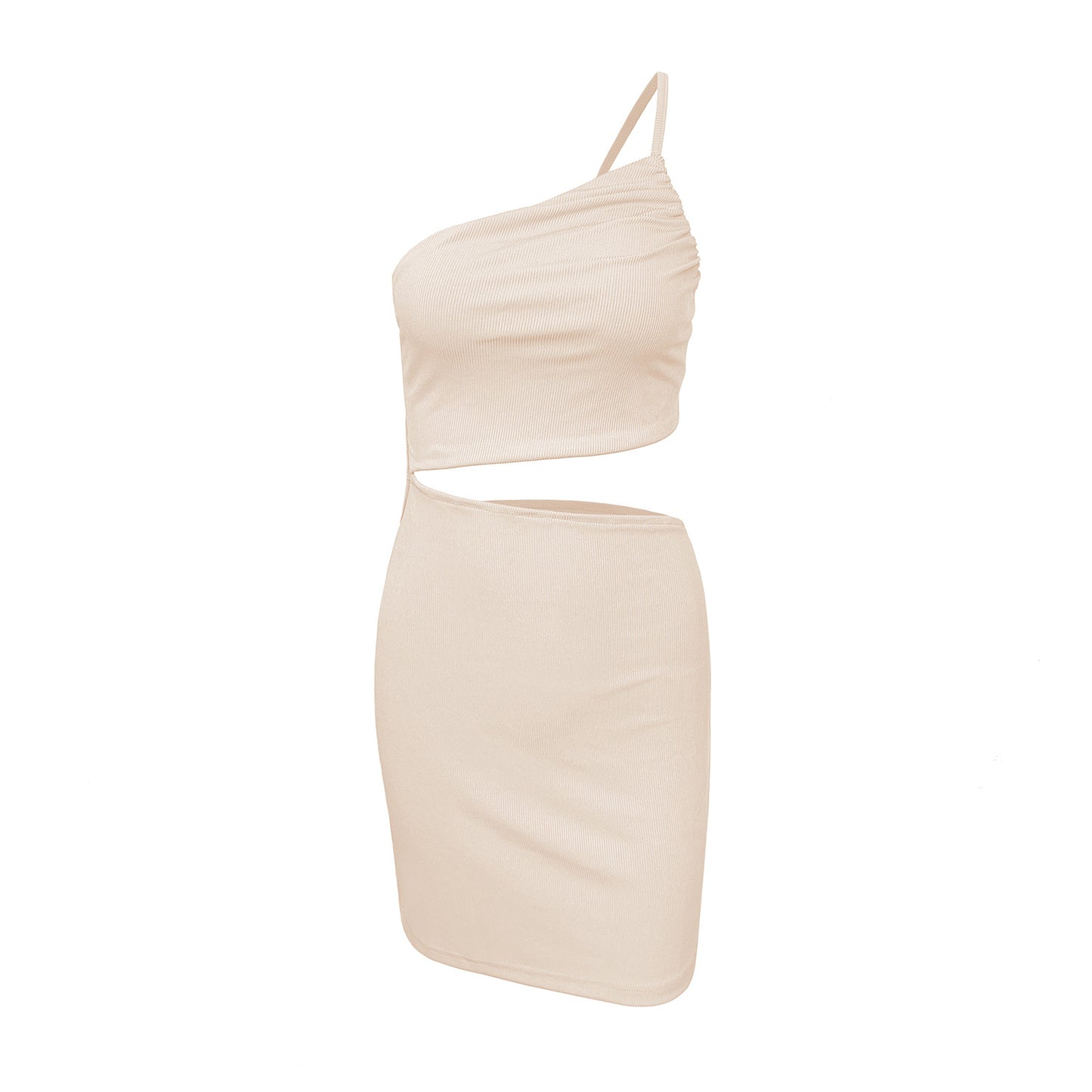 Shoulder Drawstring Cut-out Dress