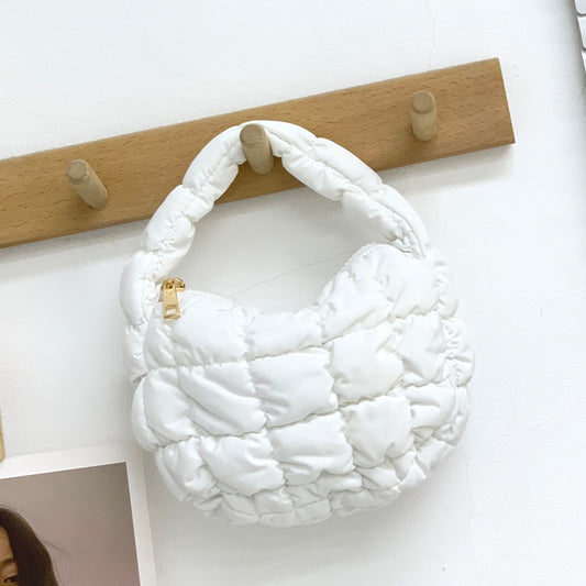 Puff Cloud Plaid Handbag