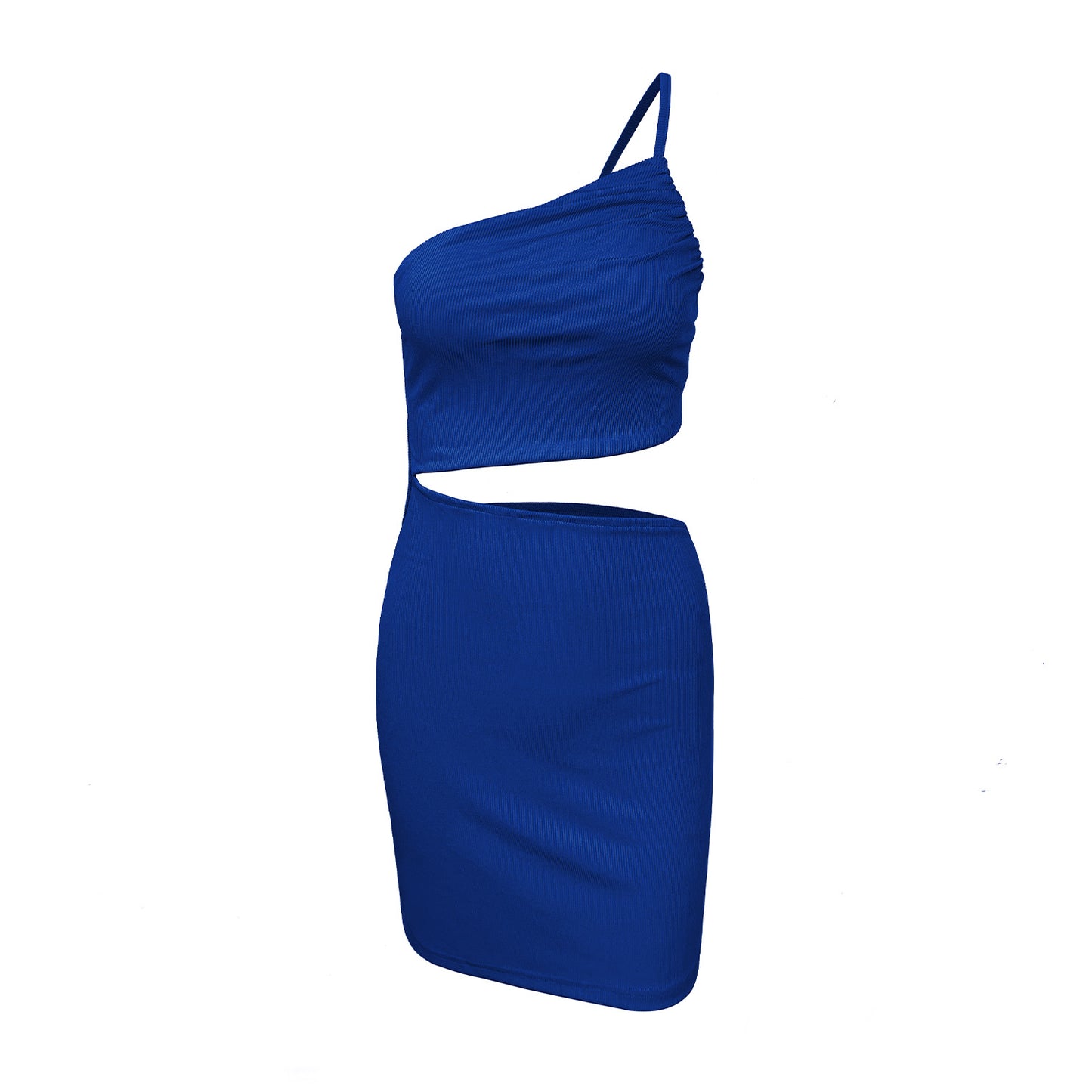 Shoulder Drawstring Cut-out Dress