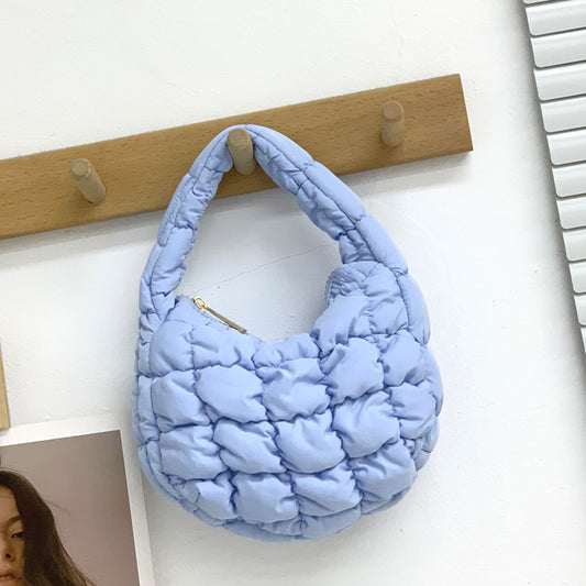 Puff Cloud Plaid Handbag