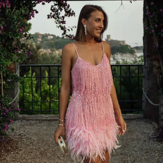 Tassel Feather Dress