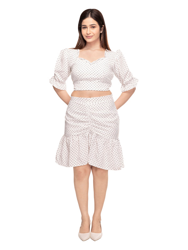 Beatrice Crop Top and Skirt Co-ord Set