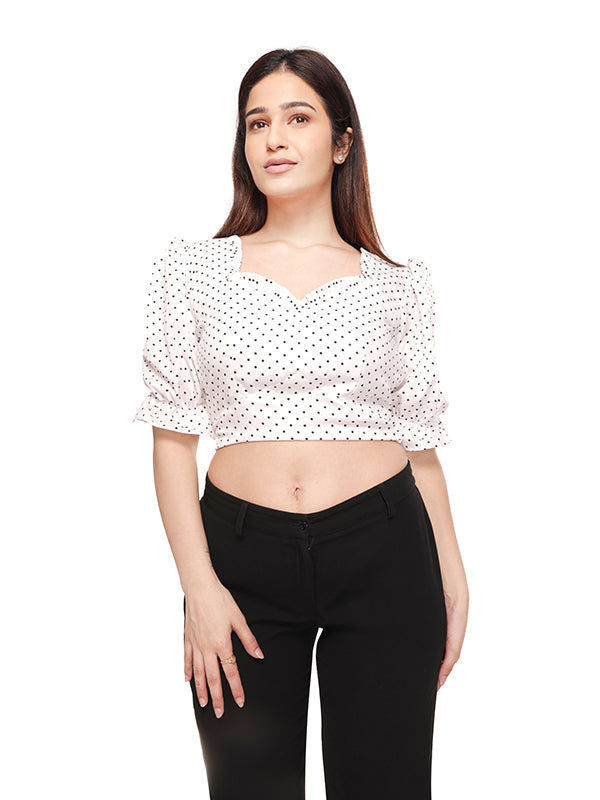 Beatrice Sweetheart Crop Top