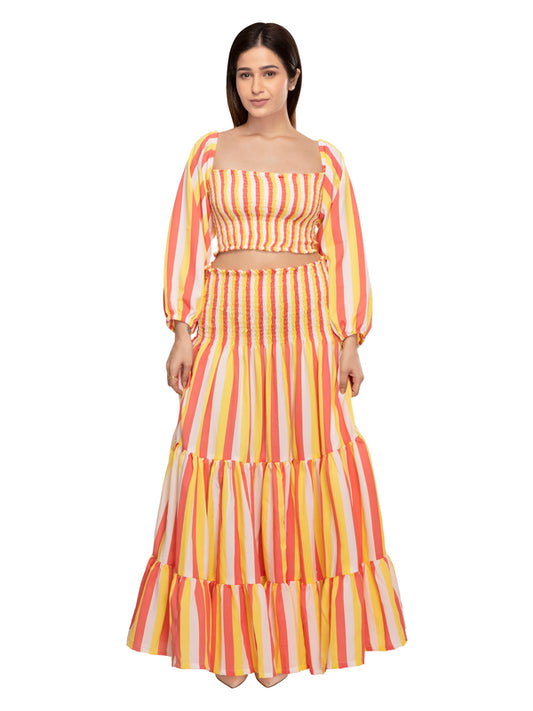 Penelope Smocked Long skirt