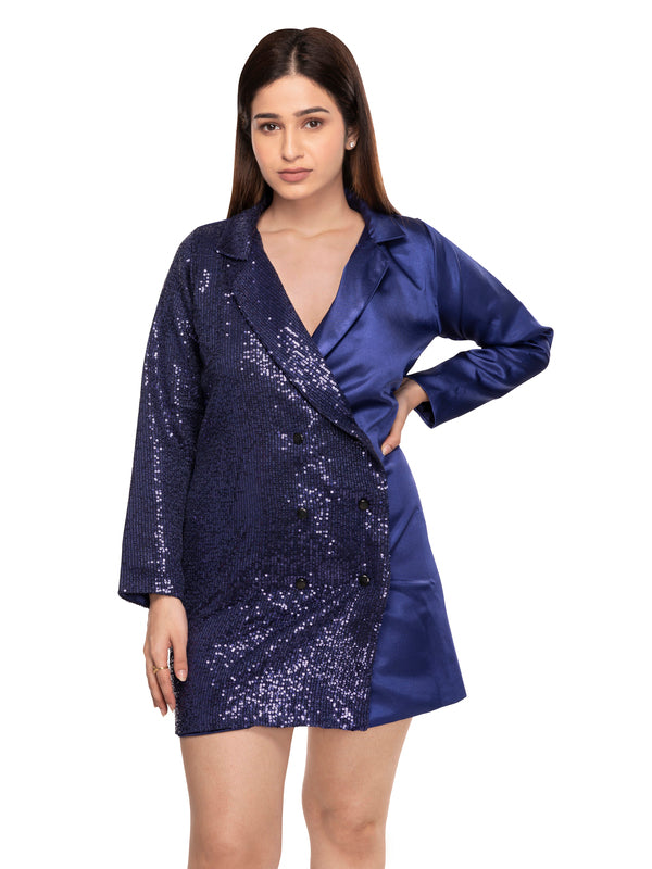 Fantasy Blazer Dress Blue