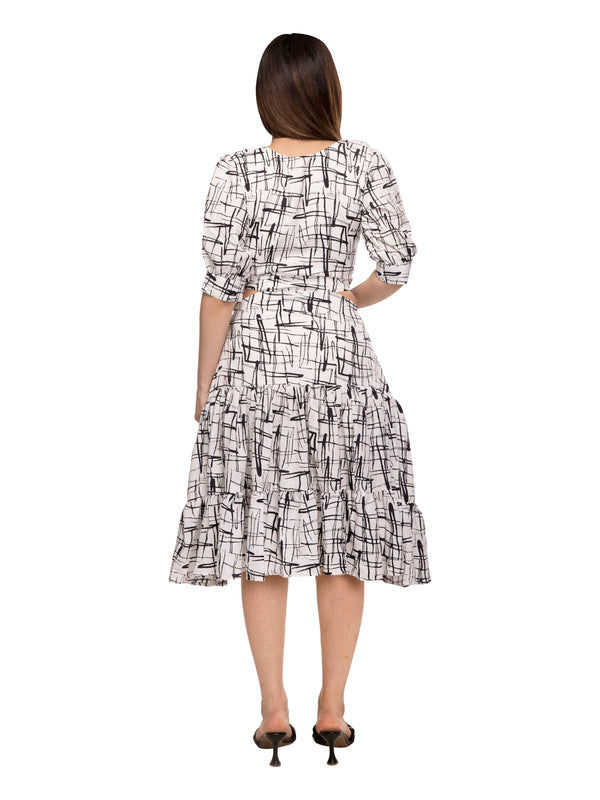 Jane A-line Cut-out Midi Dress