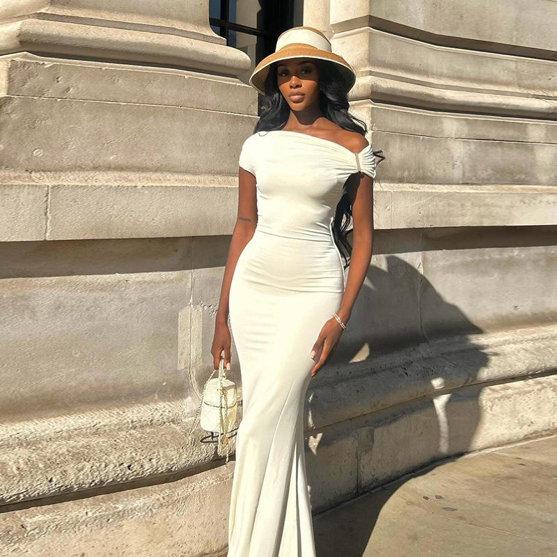 Off-shoulder Slim Fit Sexy Dress