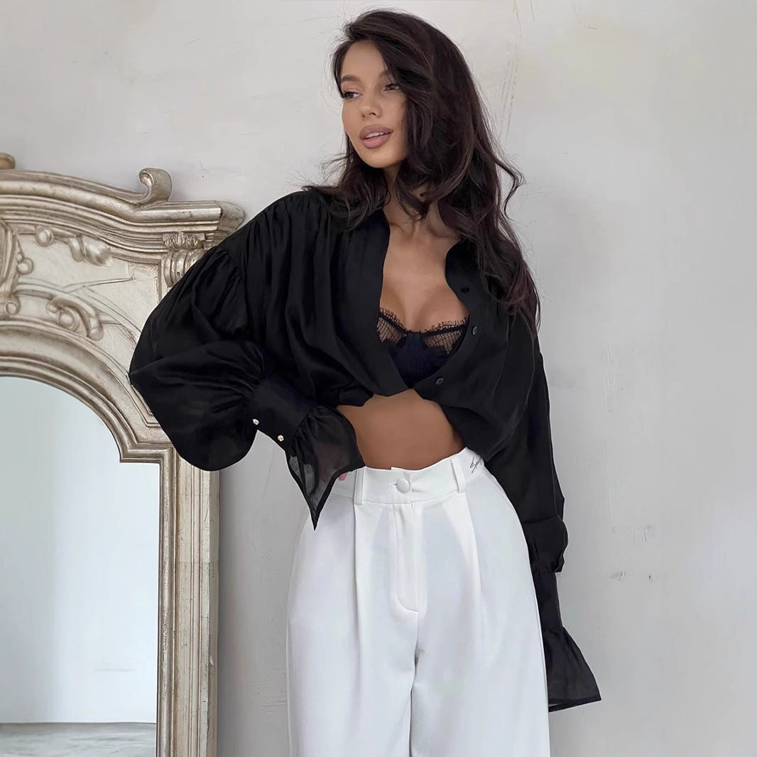 French Lantern Sleeve Shirt