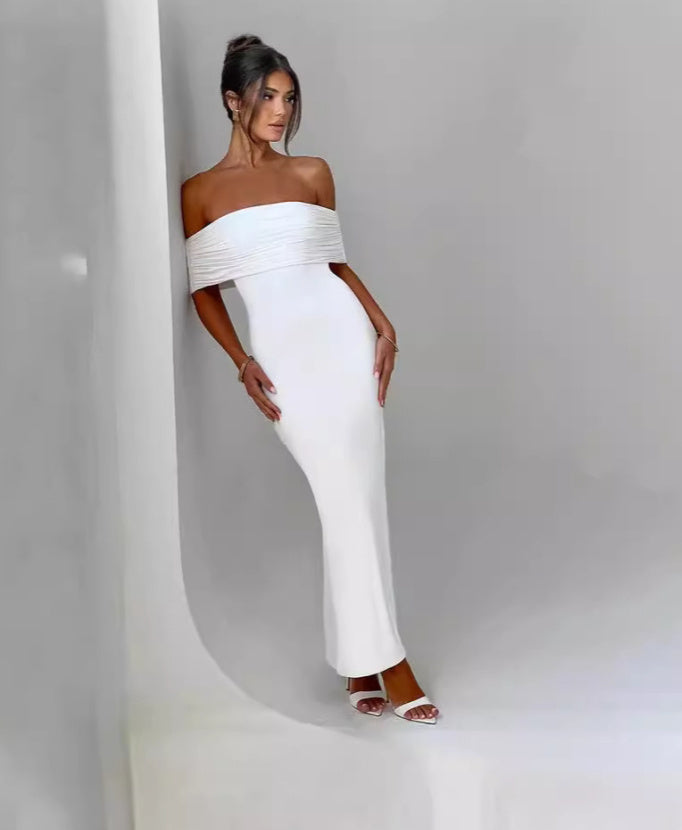 Elegant Sexy Backless Off-shoulder Dress