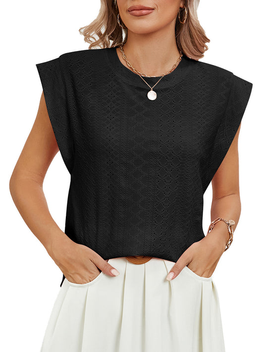 Short-sleeved Round Neck Top