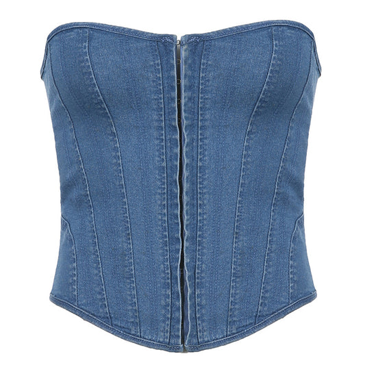 Denim Corset Top