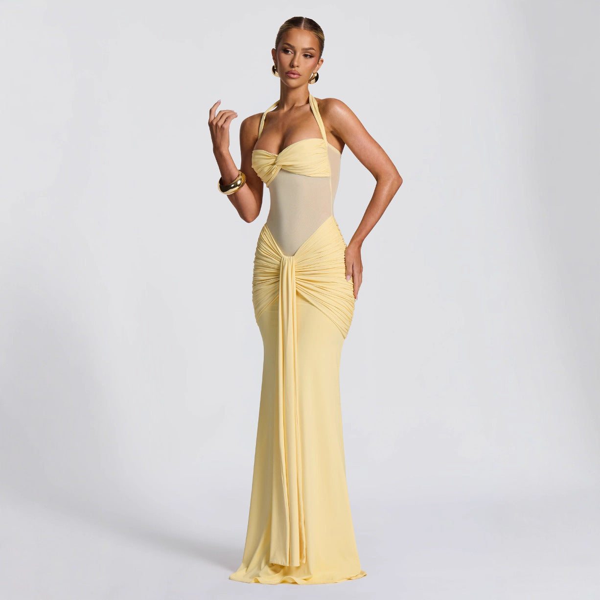 Mermaid Ruched Sheath Dress