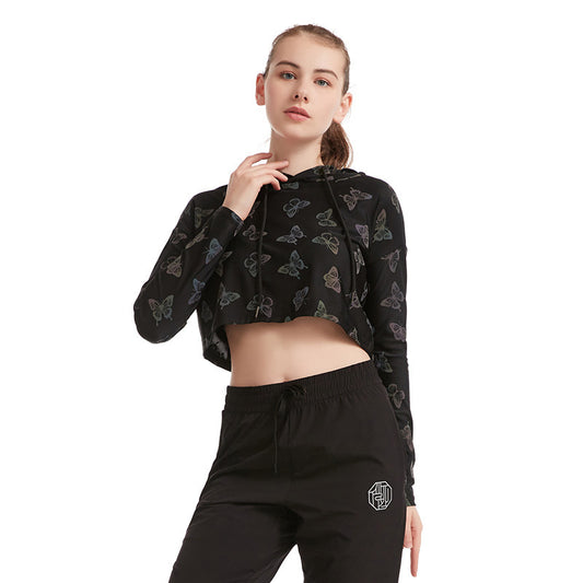 Butterfly Reflective Pullover Sweatshirt