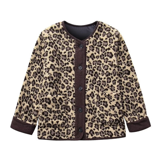 Winter Leopard Print Loose Jacket