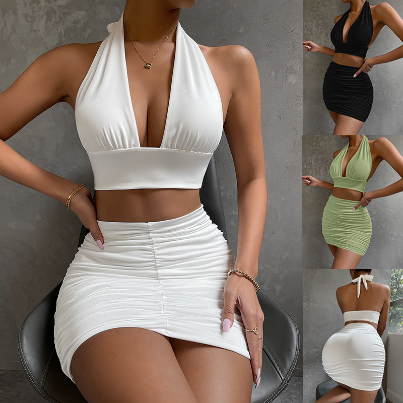 Halter Top & Short Skirt Co-ord Set