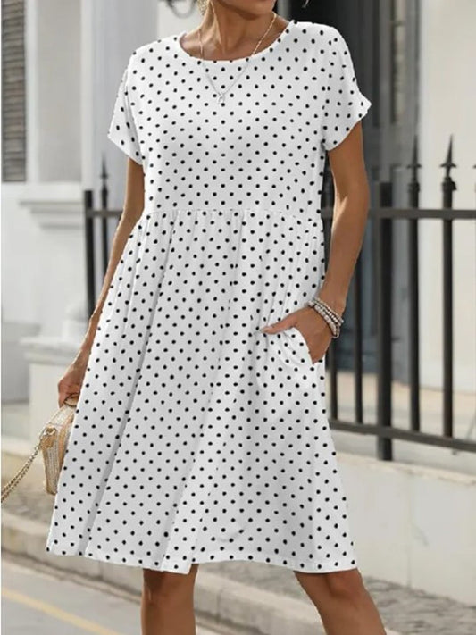 Polka A-Line Dress