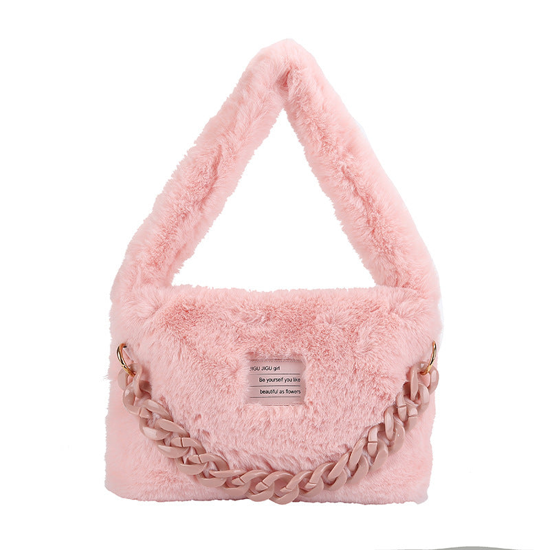 Plush Fashion Acrylic Chain Bag