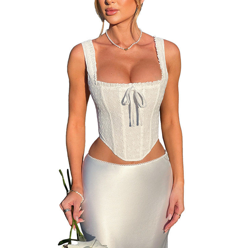 Square Neck Waist-tight Corset Top – Purple Haze Studio