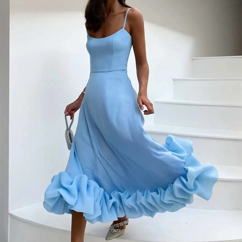 Large Ruffles  Fit & Flare Dress