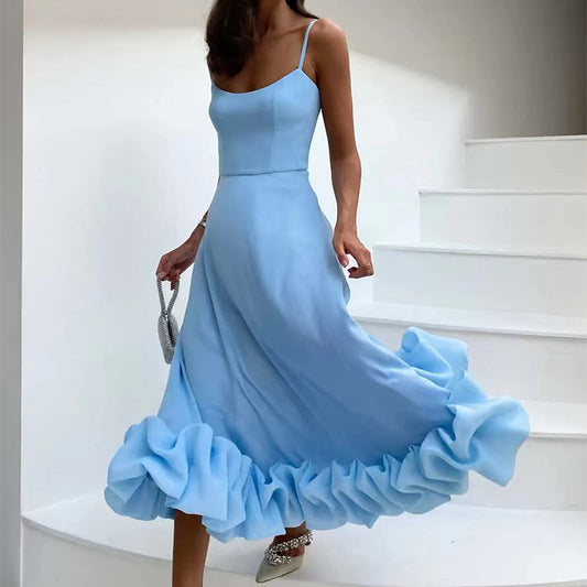 Large Ruffles  Fit & Flare Dress